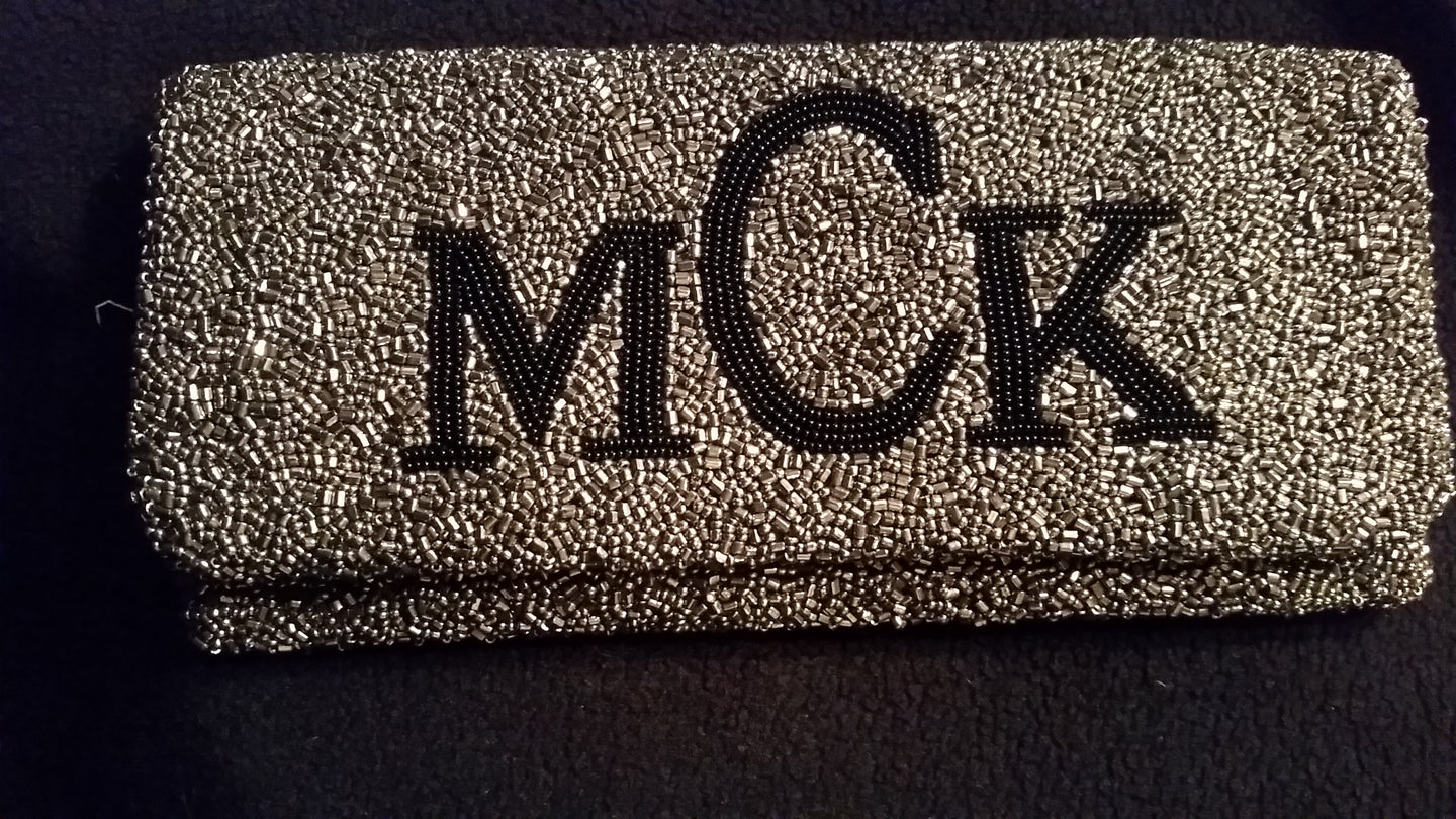 Beaded Foldover Clutch